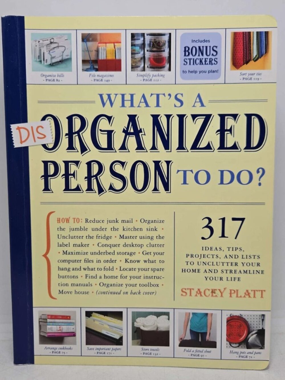 What's a Disorganized Person to Do? Book Home Organization Declutter Ideas Tips